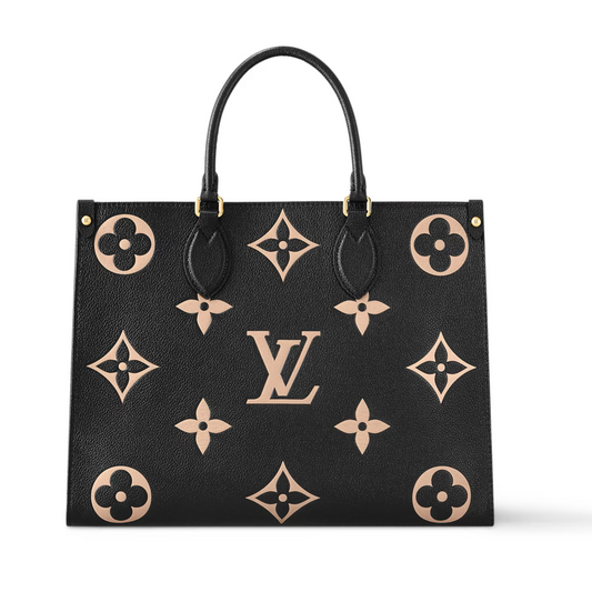 LOUIS VUITTON ONTHEGO MM BICOLOUR BAG - BLACK