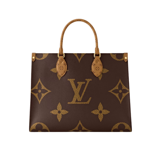 LOUIS VUITTON ON THE GO MM PURSE - BROWN/RED