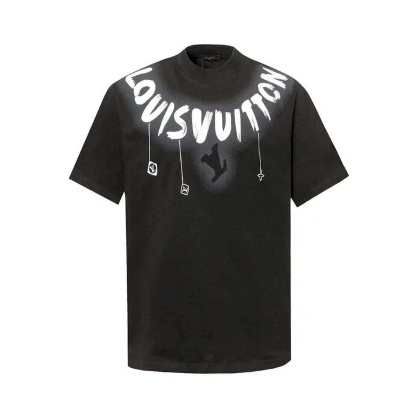 LOUIS VUITTON LOGO CHEST T-SHIRT - BLACK