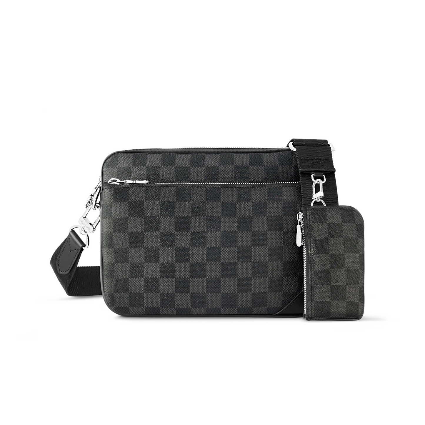 LOUIS VUITTON TRIO MESSENGER MONOGRAM BAG - BLACK/GREY