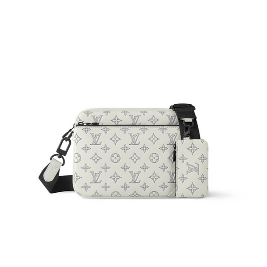 LOUIS VUITTON TRIO MONOGRAM MESSENGER BAG MENS - WHITE