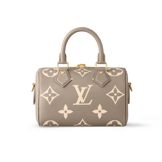 LOUIS VUITTON SPEEDY BANDOULIERE BICOLOUR BAG - BEIGE