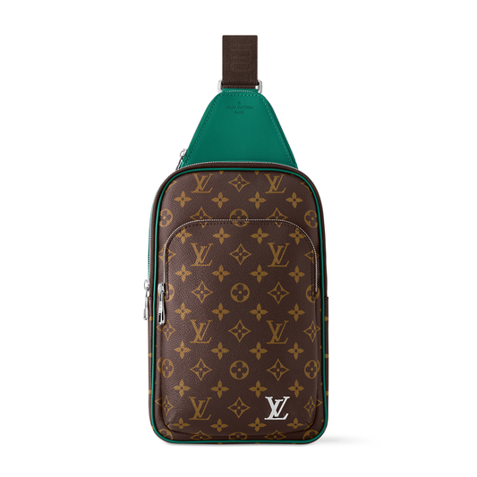 LOUIS VUITTON AVENUE MONOGRAM SLINGBAG MACASSAR MENS - BROWN/GREEN