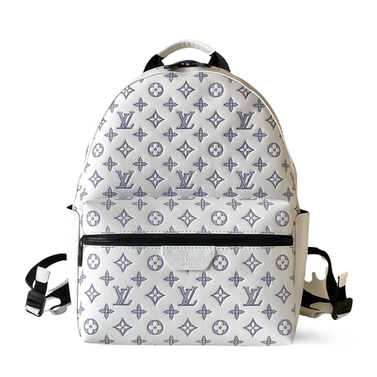LOUIS VUITTON DISCOVERY EMBOSSED MONOGRAM BACKPACK - WHITE