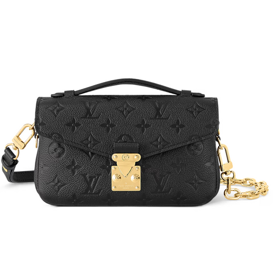 LOUIS VUITTON POCHETTE METIS EAST WEST PURSE - BLACK