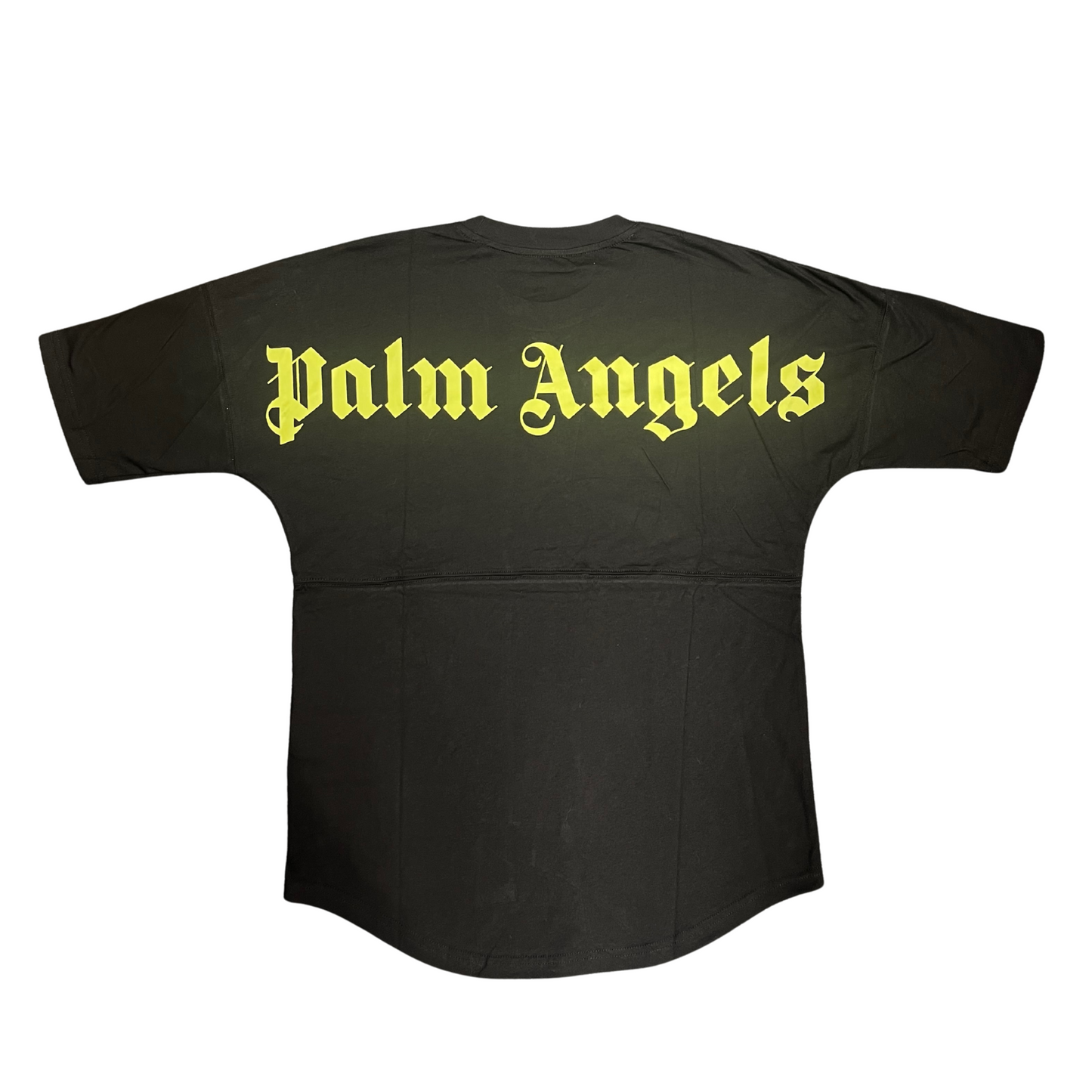 PALM ANGELS LOGO T-SHIRT - BLACK/LIME