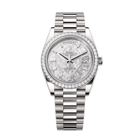 ROLEX DAY DATE 41 PRESIDENTIAL METEORITE BAGUETTE INDEX DIAL