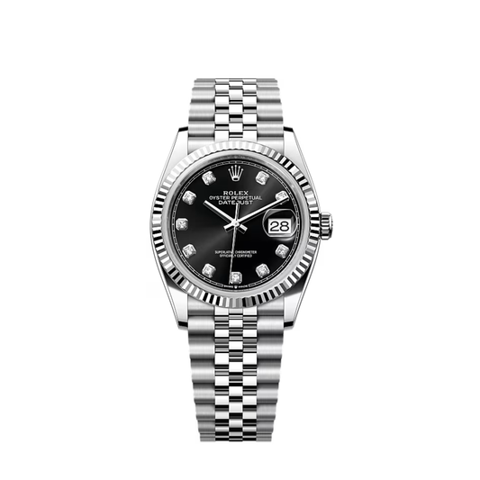 ROLEX DATEJUST 41 FLUTED DIAMOND BLACK DIAL