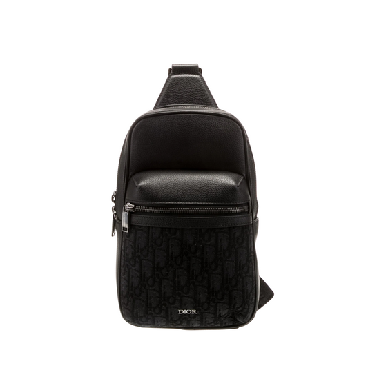 DIOR RIDER 2.0 OBLIQUE SLING BAG - BLACK