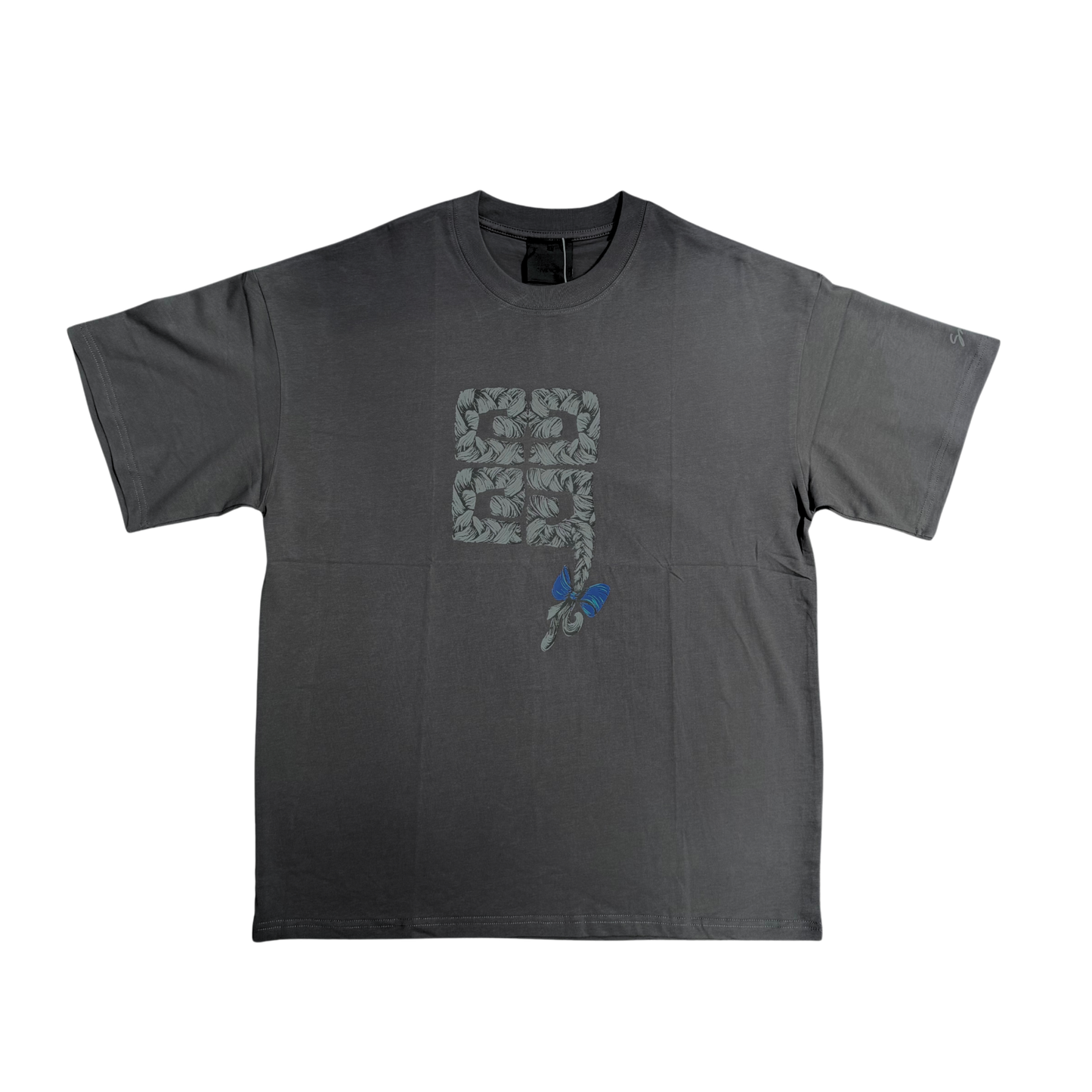 GIVENCHY 4G BRAIDS T-SHIRT - GREY