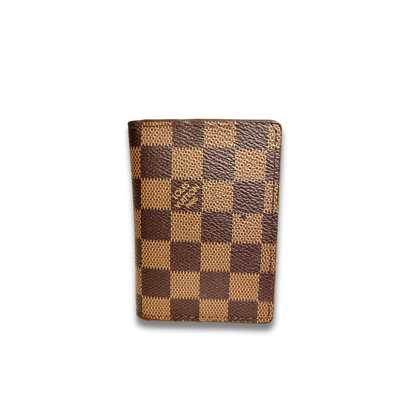 LOUIS VUITTON DAMIER FLIP CARD HOLDER - BROWN