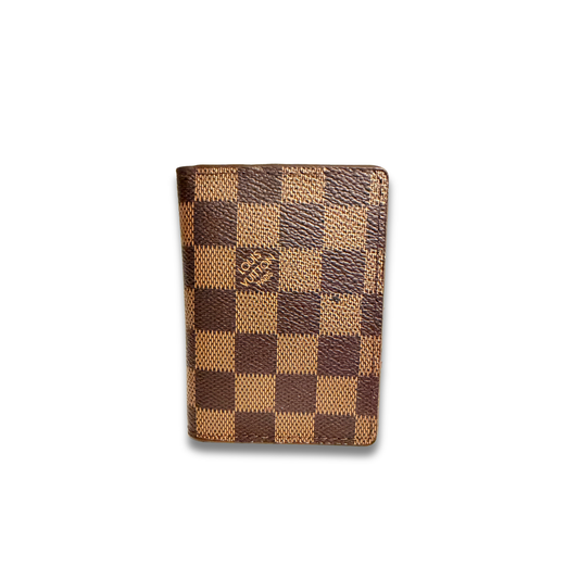 LOUIS VUITTON DAMIER FLIP CARD HOLDER - BROWN