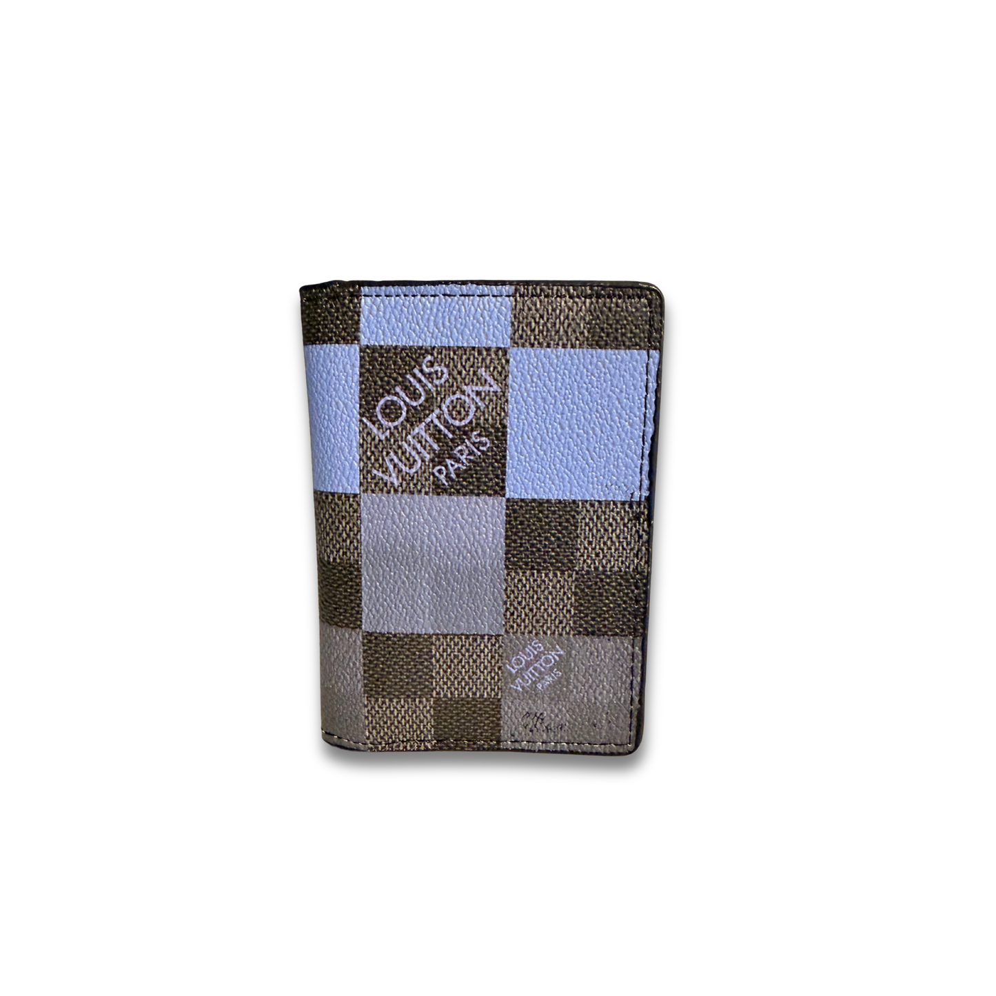 LOUIS VUITTON DAMIER FLIP CARD HOLDER - BLACK/BLUE
