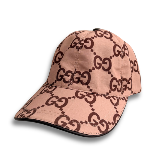 GUCCI GG STITCH NYLON HAT - BEIGE/BROWN