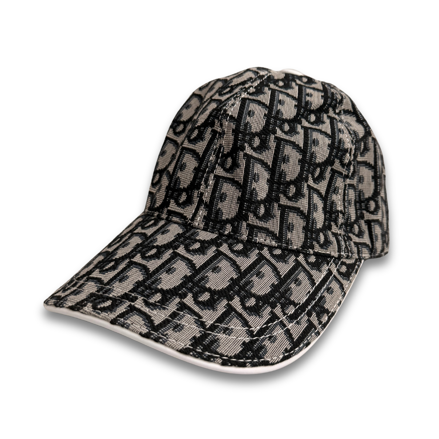 DIOR OBLIQUE MONOGRAM HAT - BLACK/GREY