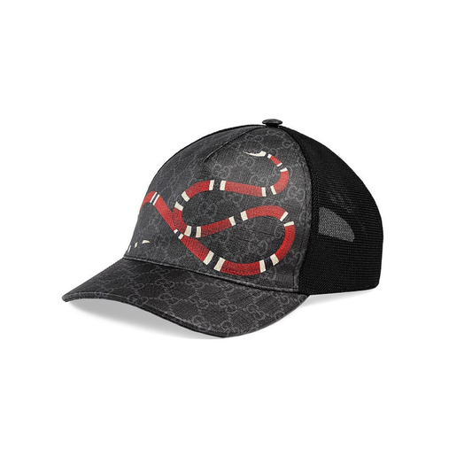 GUCCI KINGSNAKE GG BASEBALL CAP - BLACK