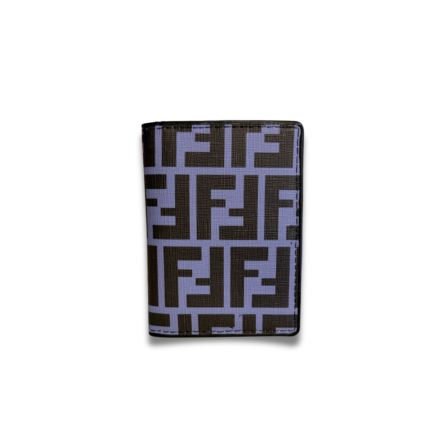 FENDI MONOGRAM FLIP CARD HOLDER - BLACK/BLUE