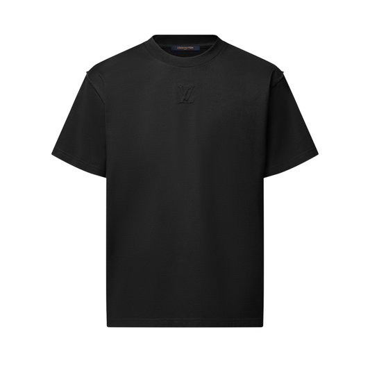 LOUIS VUITTON EMBOSSED LOGO T-SHIRT - BLACK
