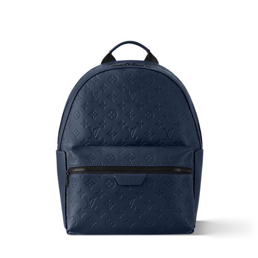 LOUIS VUITTON DISCOVERY BACKPACK EMBOSSED MONOGRAM - NAVY