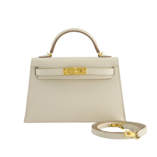 HERMES KELLY II SELLIER MINI BAG - CREAM