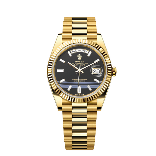ROLEX DAY DATE 40 YELLOW GOLD SLATE DIAL