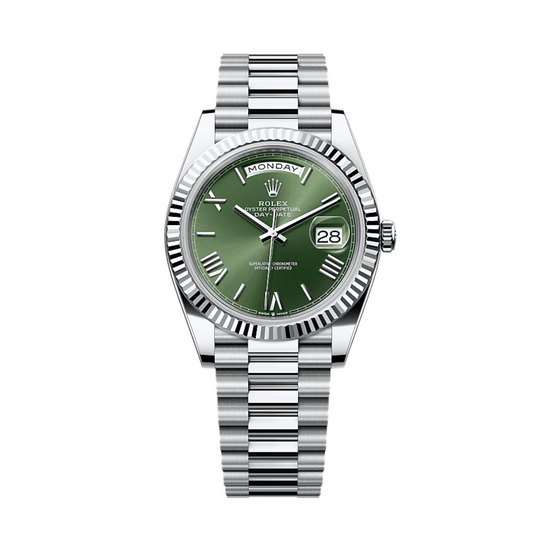 ROLEX DAY DATE 40 GREEN ROMAN DIAL