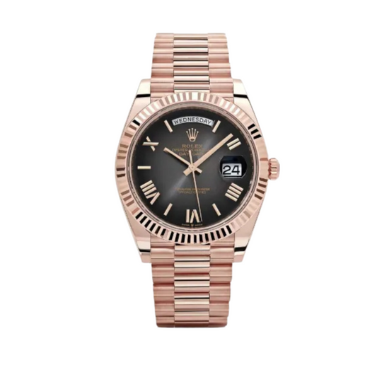 ROLEX DAY DATE 40 ROSE SLATE ROMAN DIAL