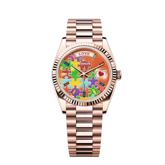 ROLEX DAY DATE 40 ROSE PUZZLE DIAL