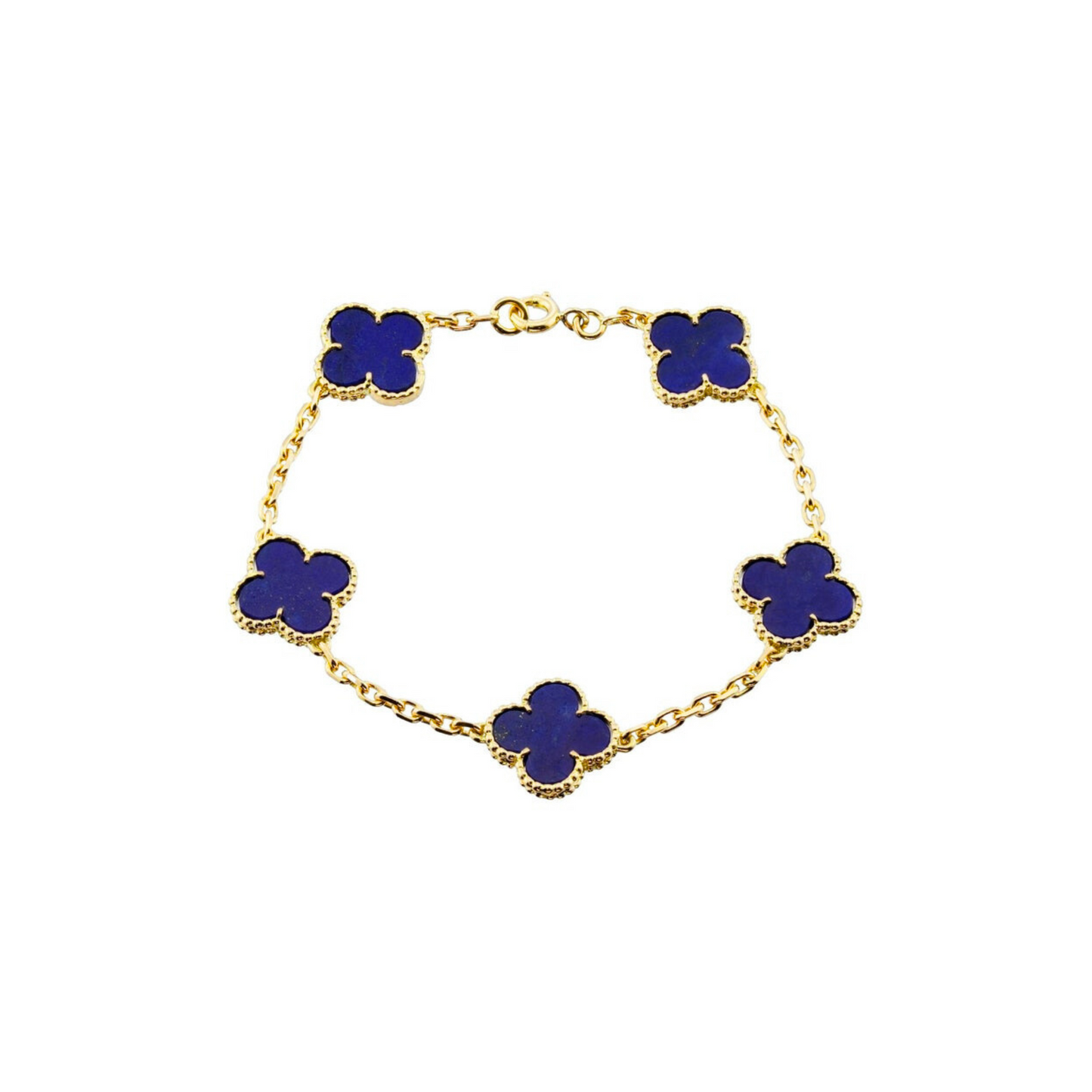 VAN CLEEF VINTAGE ALHAMBRA BRACELET - GOLD/NAVY