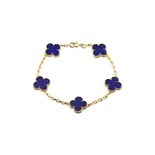 VAN CLEEF VINTAGE ALHAMBRA BRACELET - GOLD/NAVY