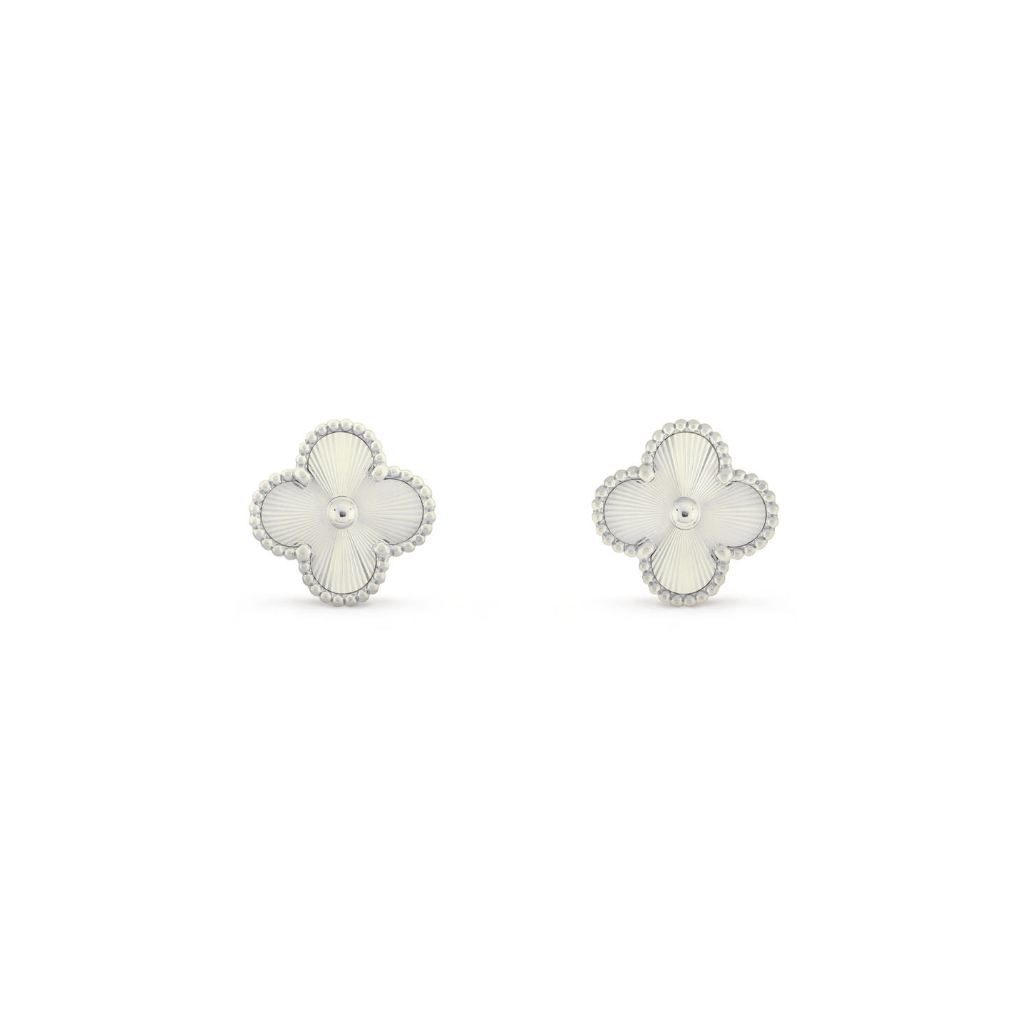 VAN CLEEF VINTAGE ALHAMBRA EARSTUDS - SILVER