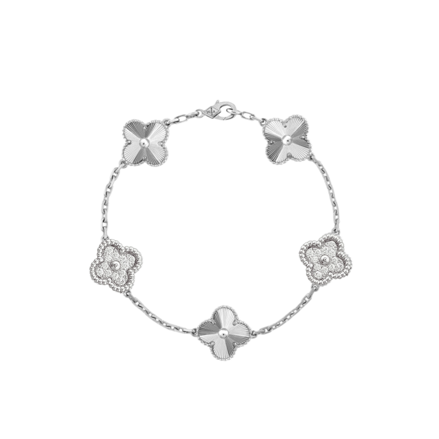 VAN CLEEF VINTAGE ALHAMBRA BRACELET - SILVER/SILVER/SILVER